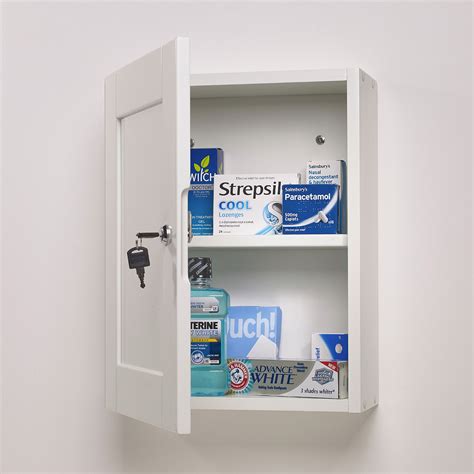 brushed steel medicine cabinet|wall mounted lockable medication cabinet.